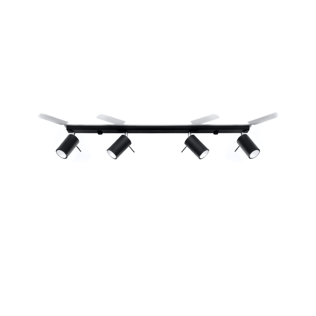 Deckenleuchte - Spot - Strahler RING 4L schwarz Sollux Lighting