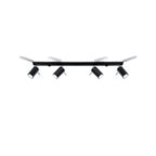 Deckenleuchte - Spot - Strahler RING 4L schwarz Sollux Lighting