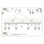 Deckenleuchte - Spot - Strahler RING 6L weiß Sollux Lighting