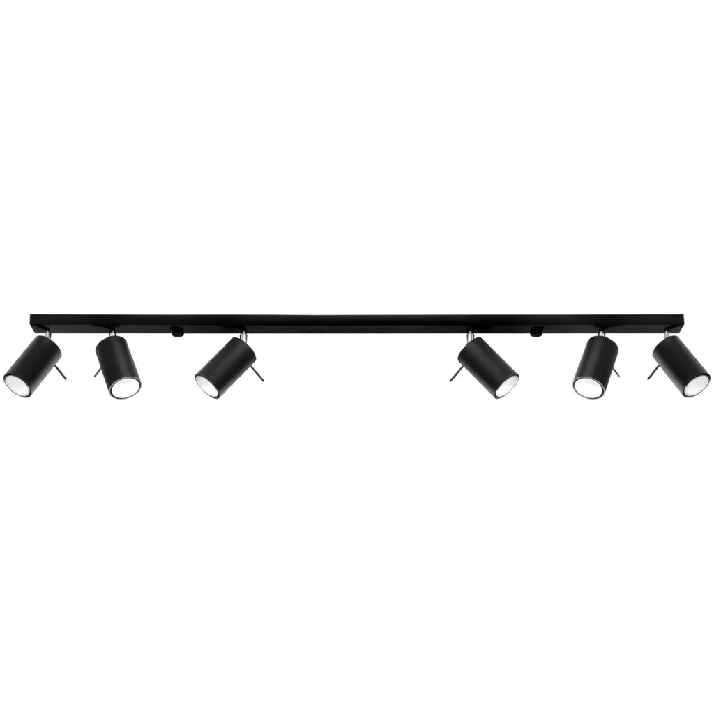 Deckenleuchte - Spot - Strahler RING 6L schwarz Sollux Lighting