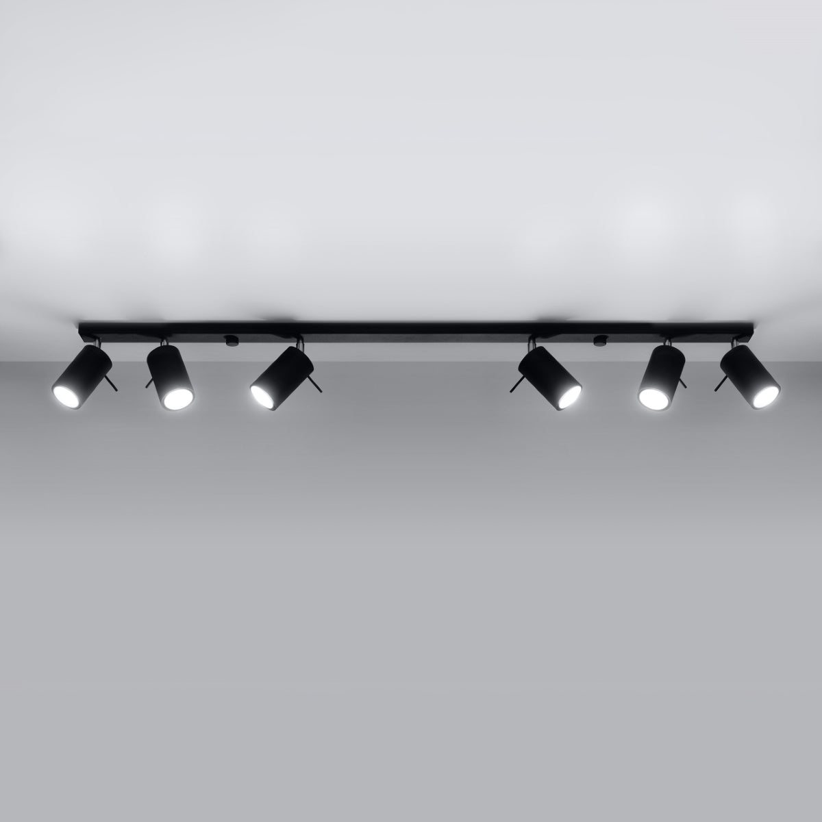 Deckenleuchte - Spot - Strahler RING 6L schwarz Sollux Lighting