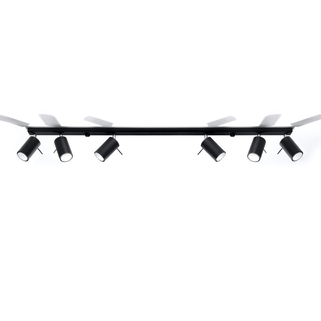 Deckenleuchte - Spot - Strahler RING 6L schwarz Sollux Lighting