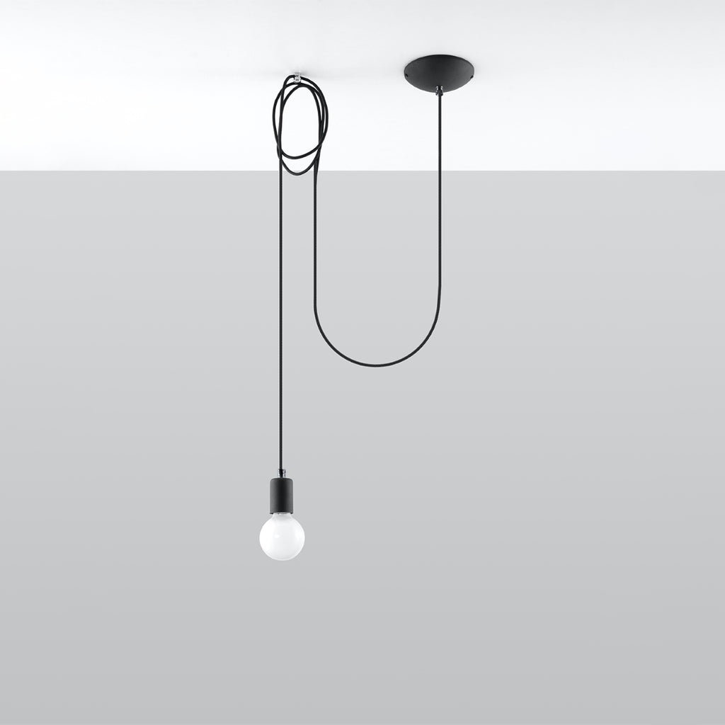 Pendelleuchte EDISON 1 schwarz Sollux Lighting