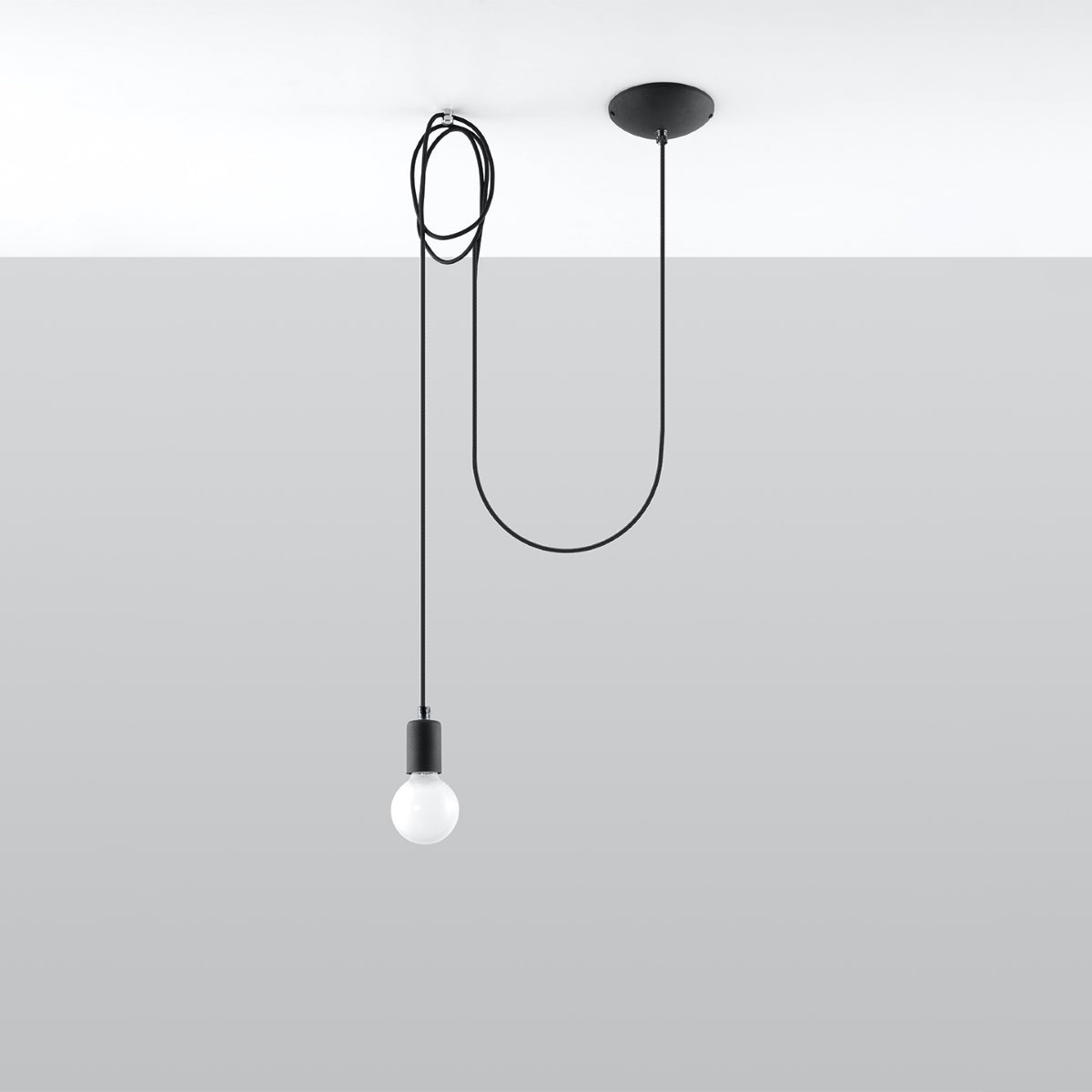 Pendelleuchte EDISON 1 schwarz Sollux Lighting