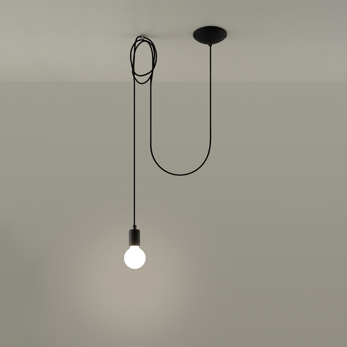 Pendelleuchte EDISON 1 schwarz Sollux Lighting