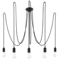 Pendelleuchte EDISON 5 schwarz Sollux Lighting