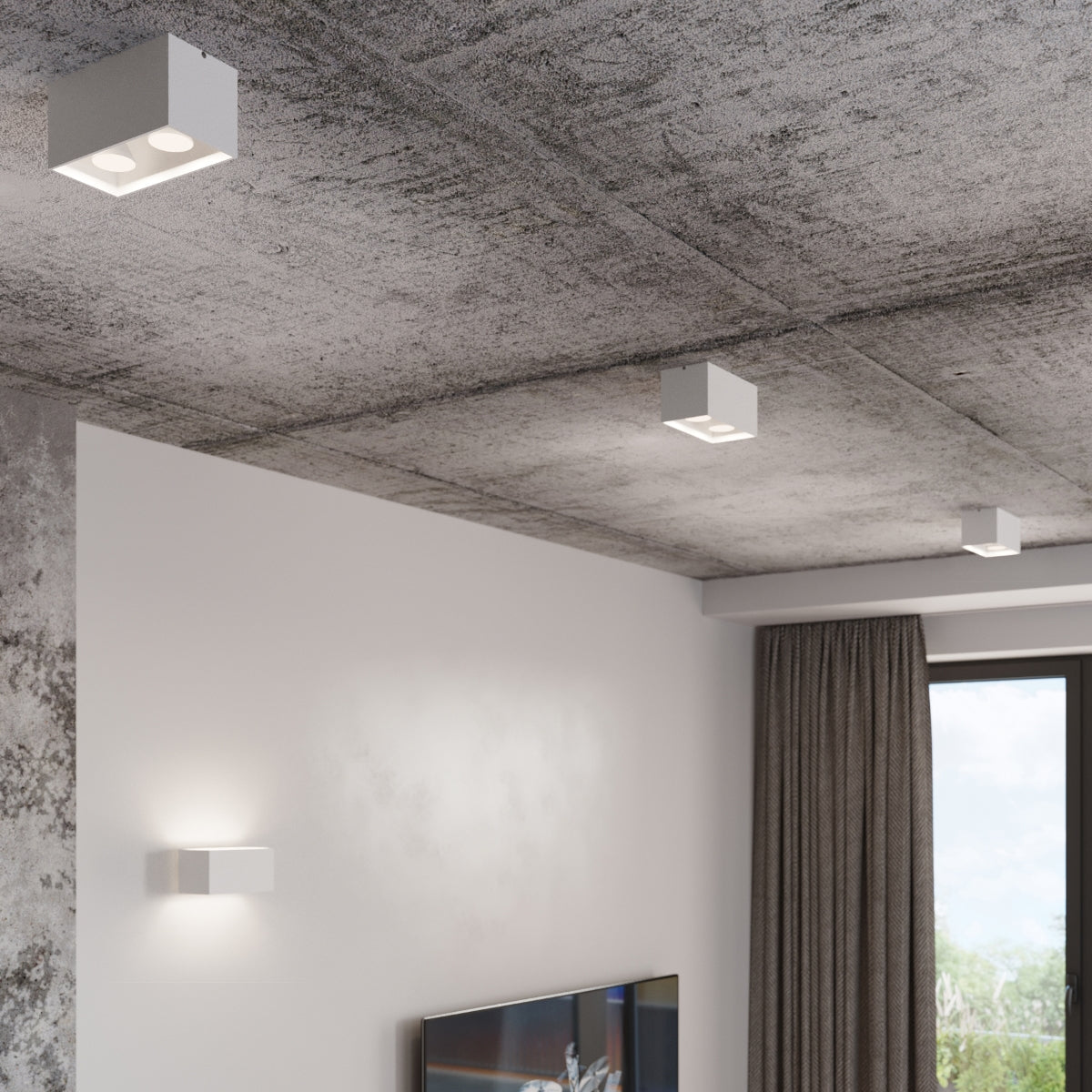 Deckenleuchte - Spot - Strahler QUAD weiß Sollux Lighting