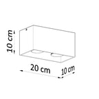 Deckenleuchte - Spot - Strahler QUAD schwarz Sollux Lighting