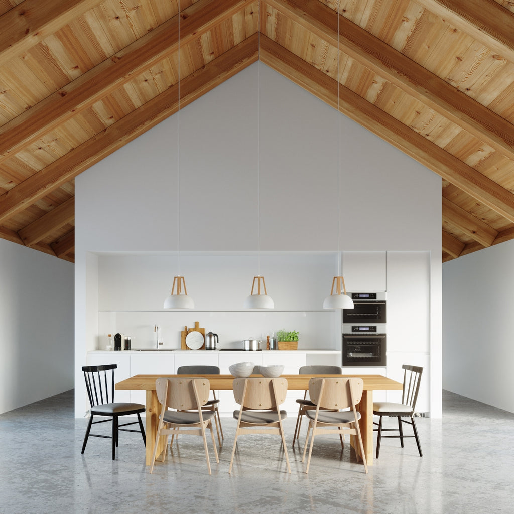 Pendelleuchte CASCO weiß & naturfarbenes Holz Sollux Lighting