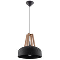 Pendelleuchte CASCO schwarz & naturfarbenes Holz Sollux Lighting