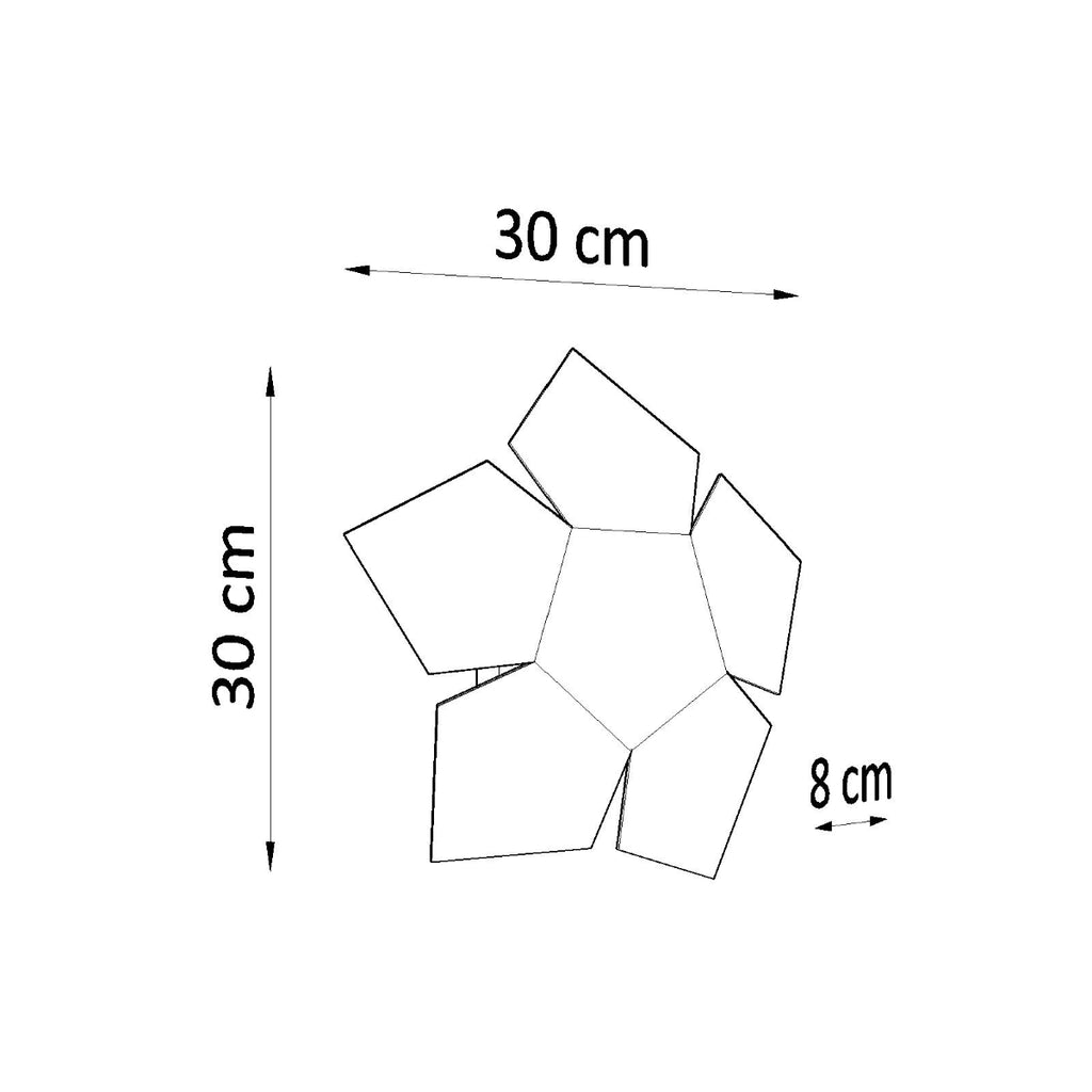 Wandleuchte PENTA schwarz Sollux Lighting