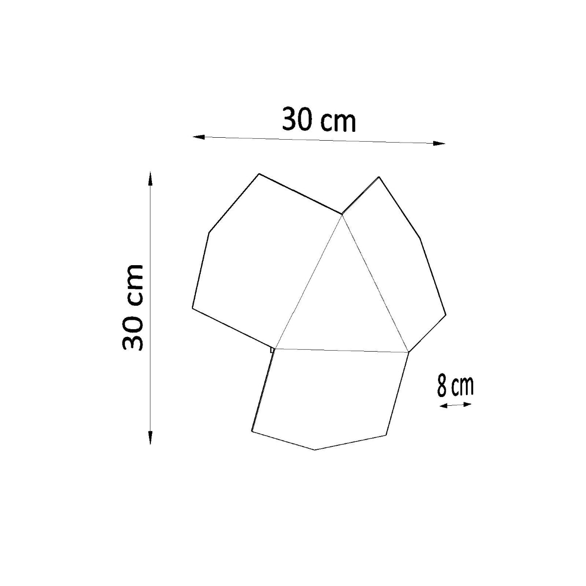 Wandleuchte TRE schwarz Sollux Lighting