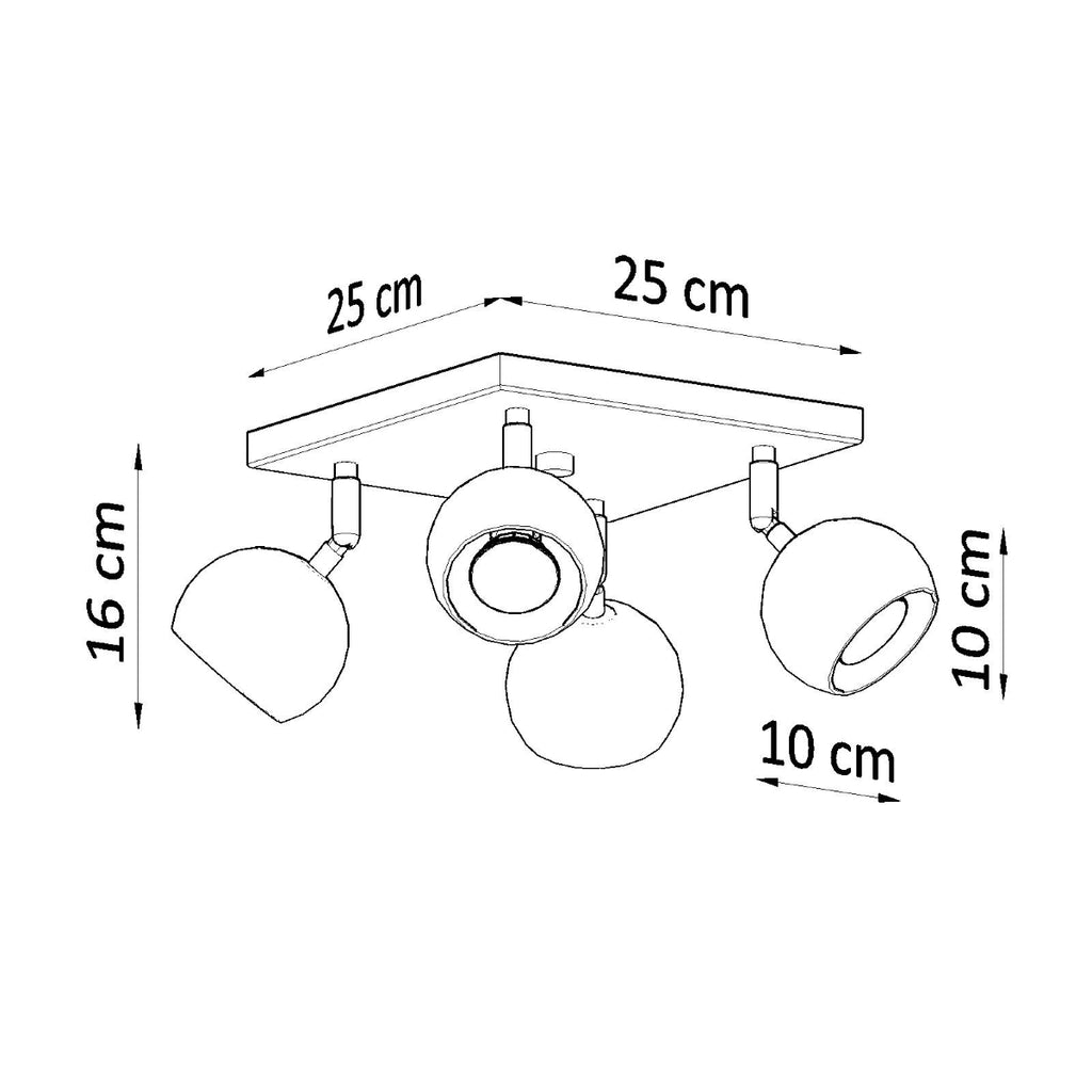 Deckenleuchte - Spot - Strahler OCULARE 4 weiß Sollux Lighting