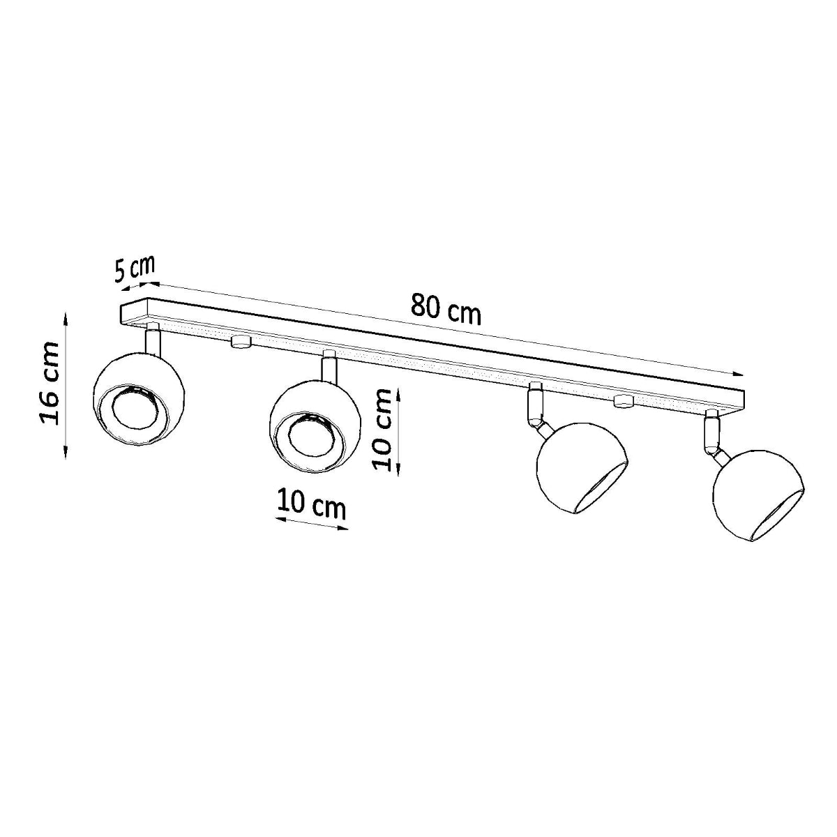 Deckenleuchte - Spot - Strahler OCULARE 4L weiß Sollux Lighting