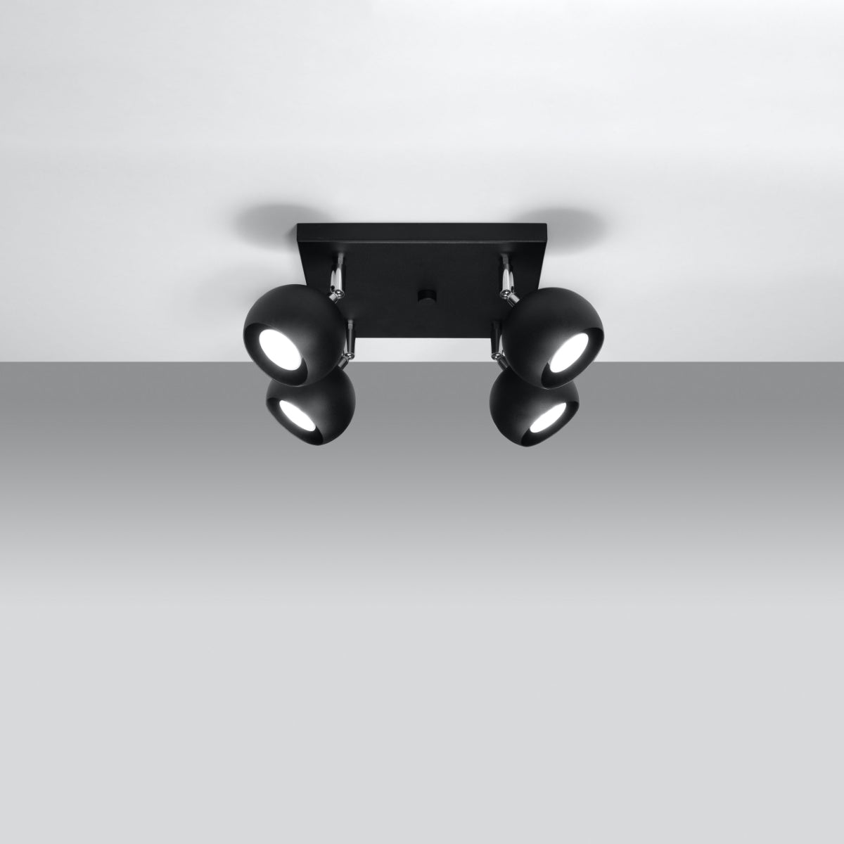 Deckenleuchte - Spot - Strahler OCULARE 4 schwarz Sollux Lighting