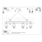 Deckenleuchte - Spot - Strahler OCULARE 4L schwarz Sollux Lighting