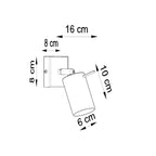 Wandleuchte RING 1 grau Sollux Lighting