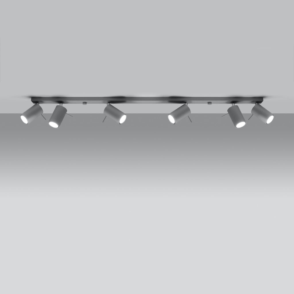Deckenleuchte - Spot - Strahler RING 6L grau Sollux Lighting