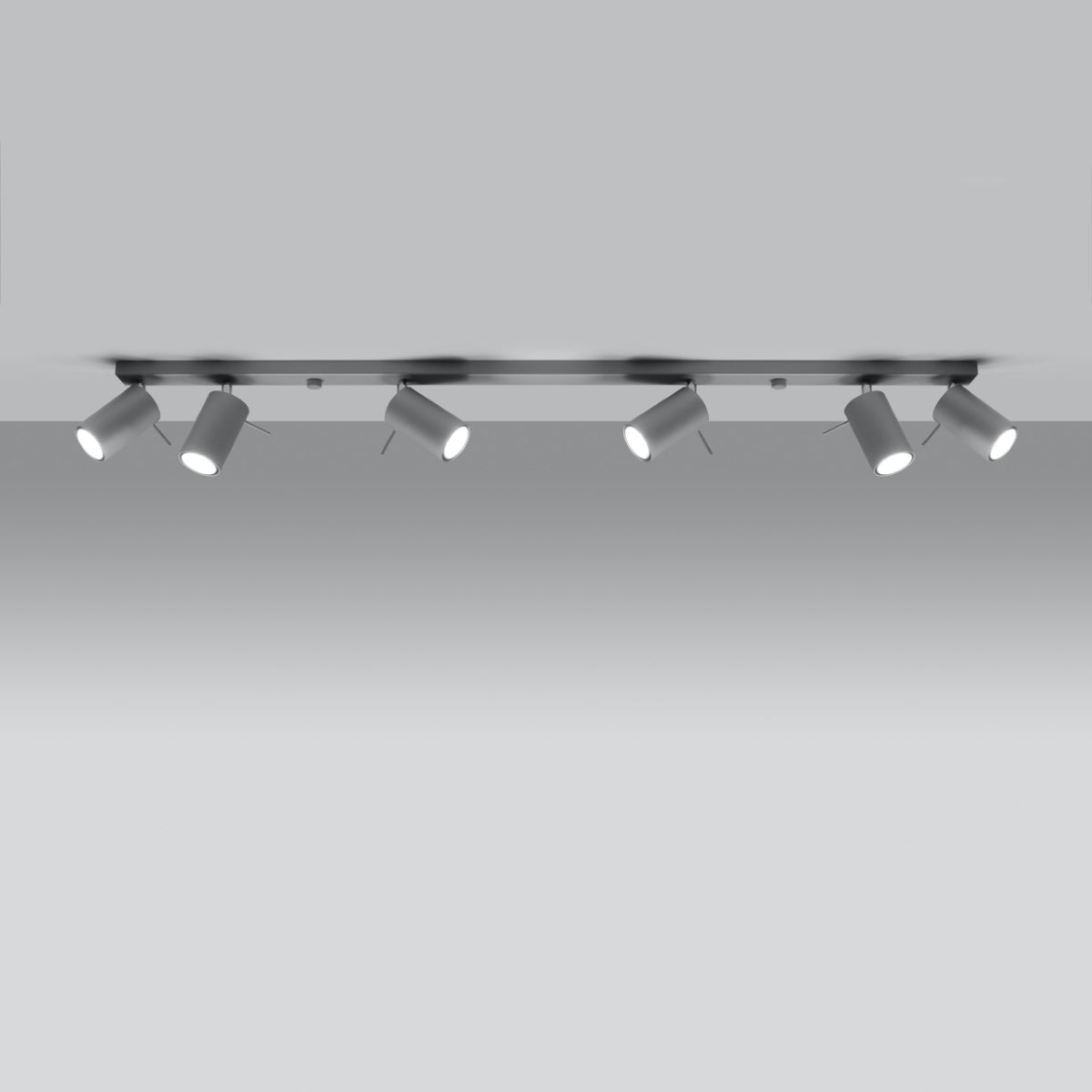 Deckenleuchte - Spot - Strahler RING 6L grau Sollux Lighting