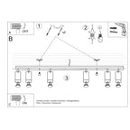 Deckenleuchte - Spot - Strahler MERIDA 6L schwarz Sollux Lighting