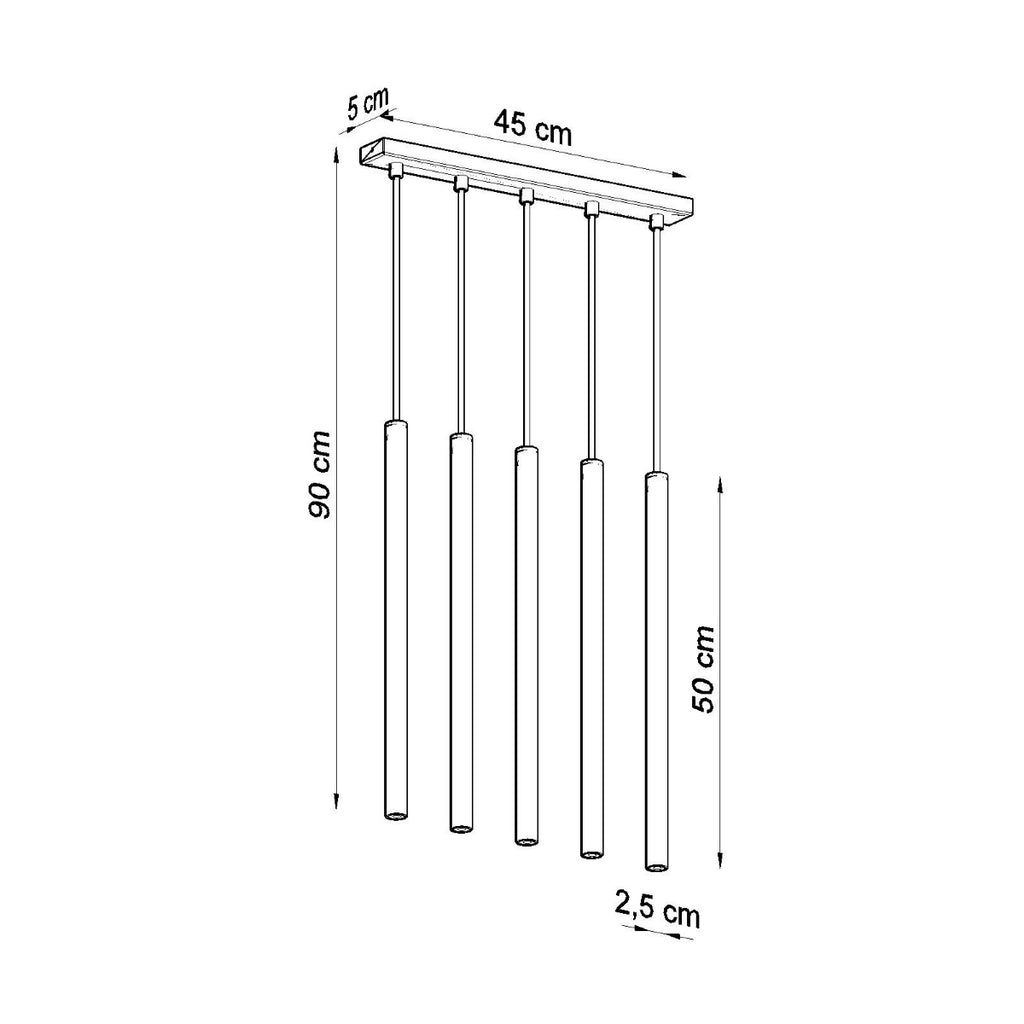 Pendelleuchte PASTELO 5 weiß Sollux Lighting