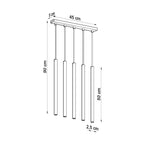 Pendelleuchte PASTELO 5 weiß Sollux Lighting