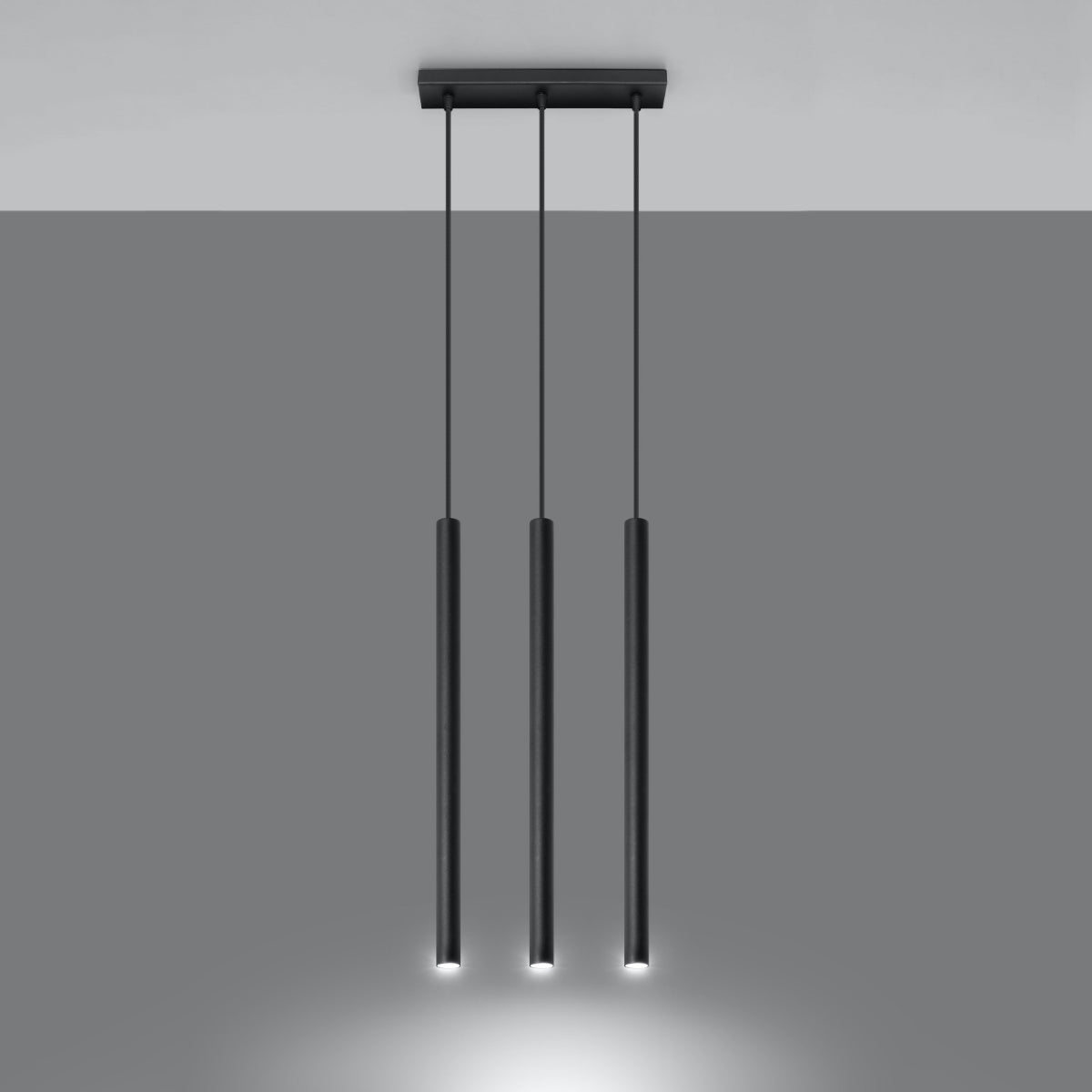 Pendelleuchte PASTELO 3 schwarz Sollux Lighting