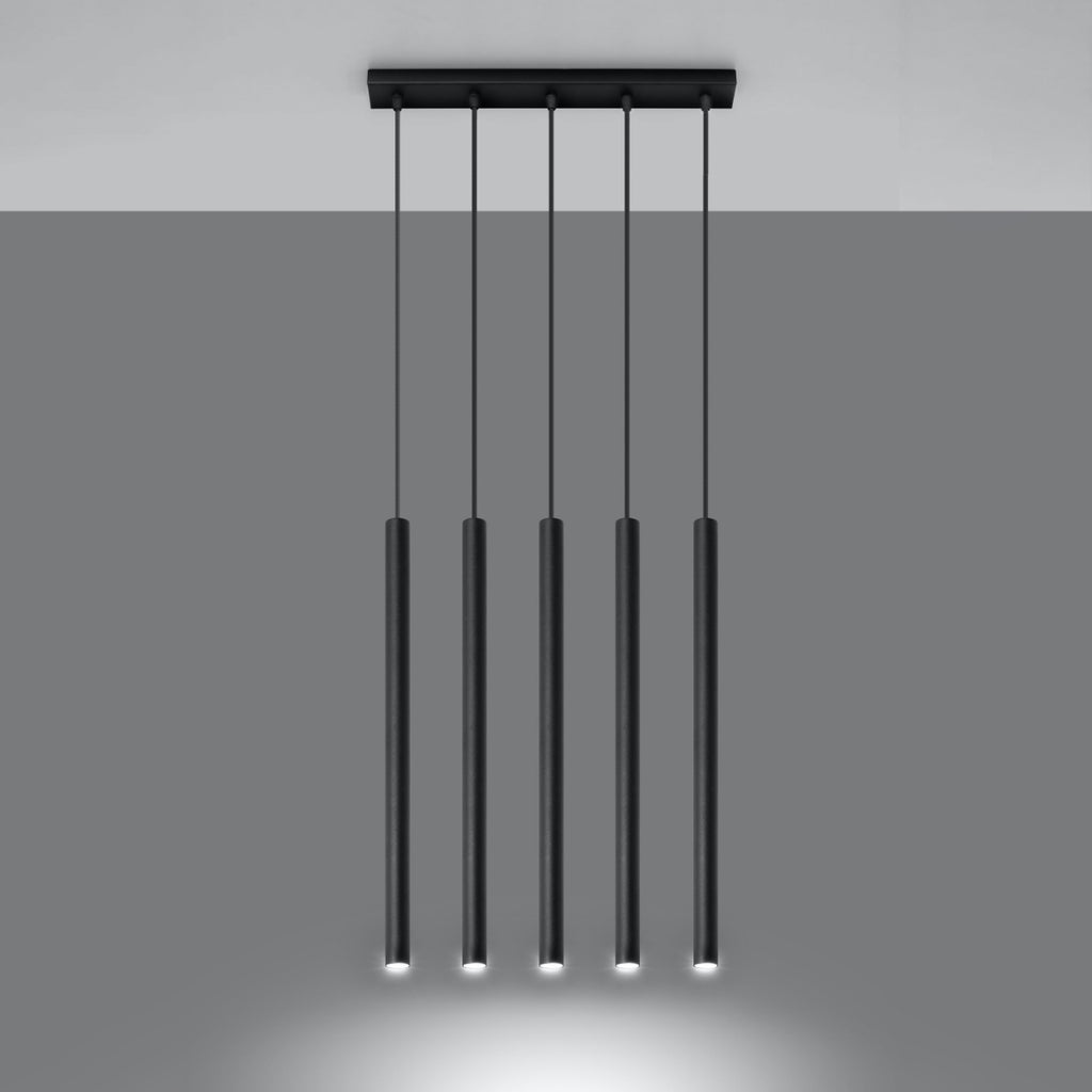 Pendelleuchte PASTELO 5 schwarz Sollux Lighting