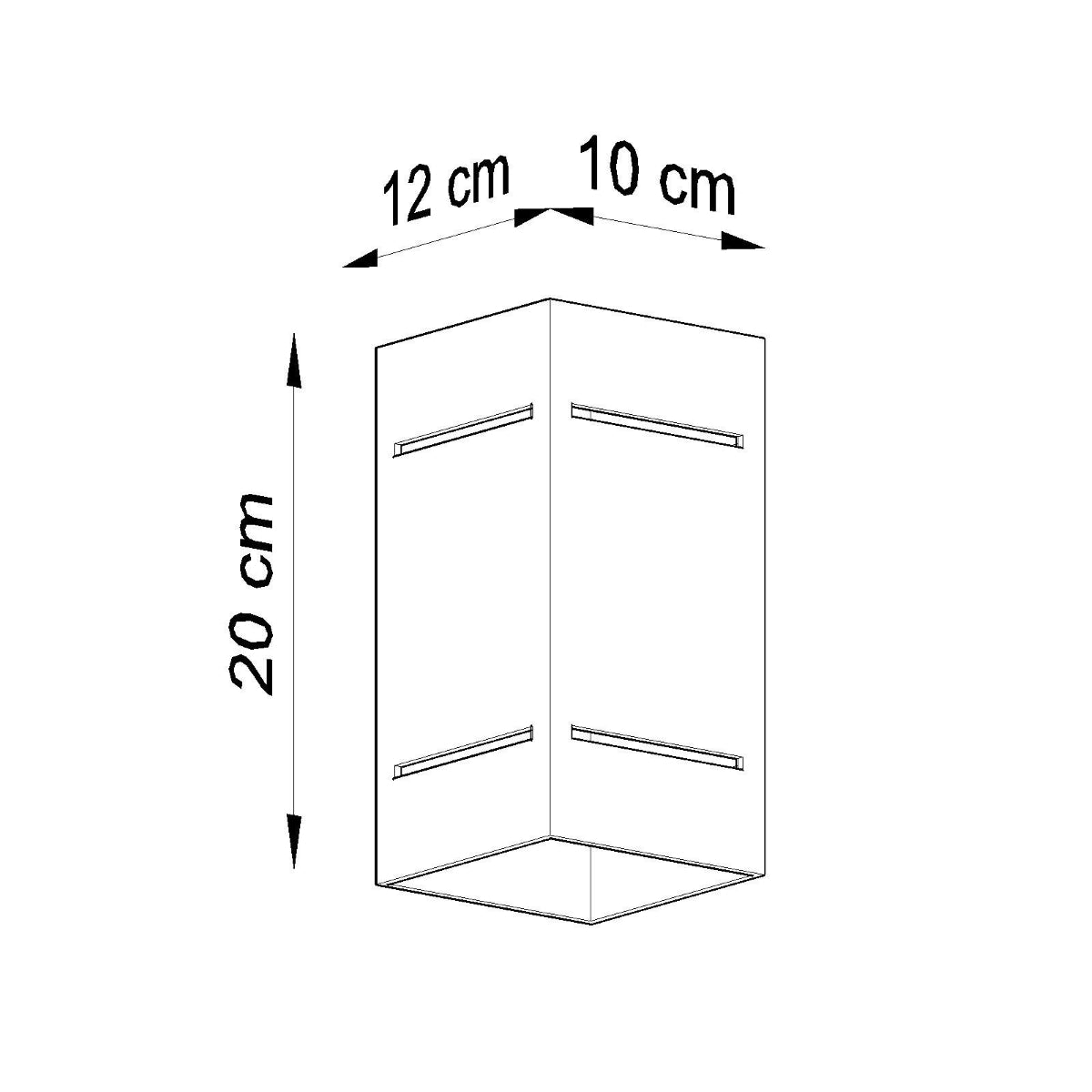 Wandleuchte BLOCCO schwarz Sollux Lighting