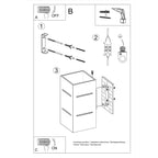 Wandleuchte BLOCCO schwarz Sollux Lighting