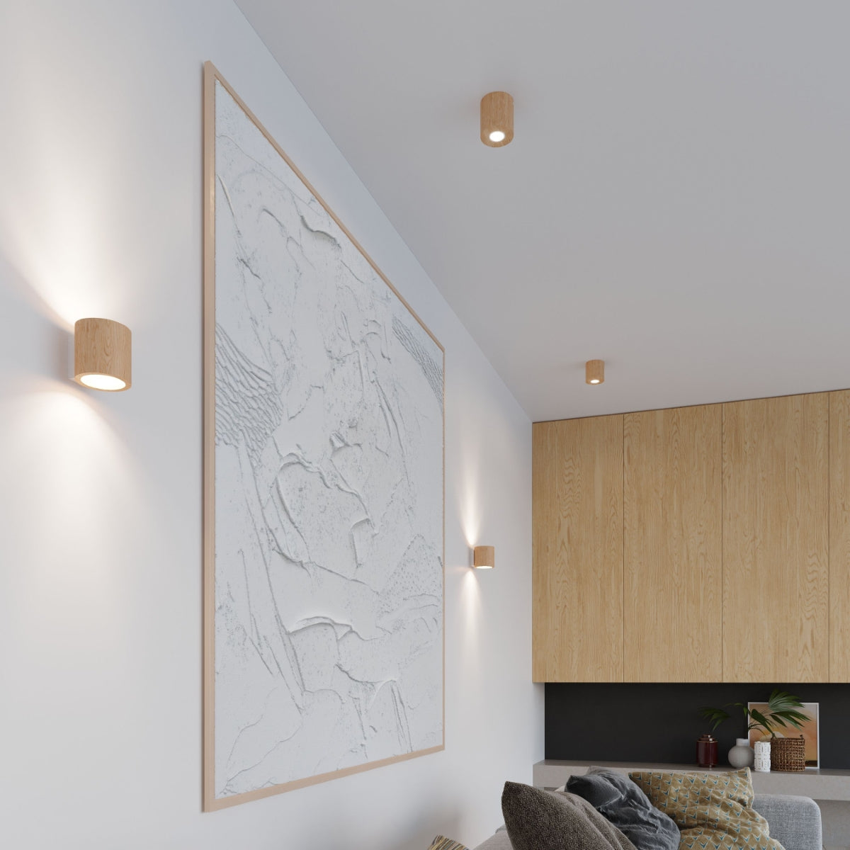 Wandleuchte ORBIS Naturholz Sollux Lighting
