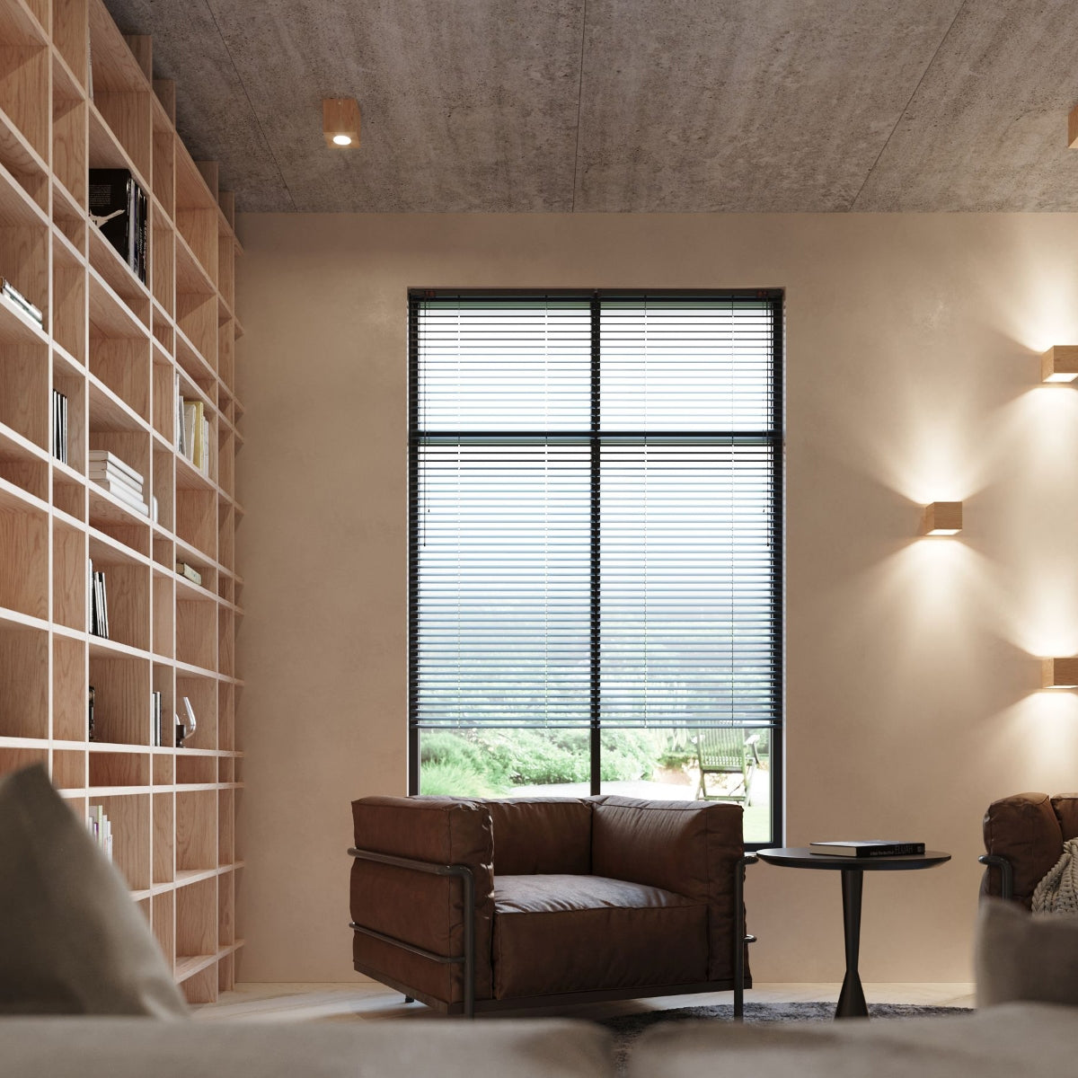 Wandleuchte QUAD Naturholz Sollux Lighting