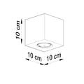 Deckenleuchte - Spot - Strahler QUAD Naturholz Sollux Lighting