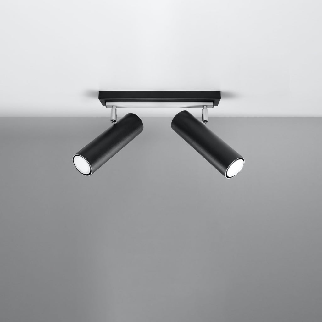 Deckenleuchte - Spot - Strahler DIREZIONE 2 schwarz Sollux Lighting