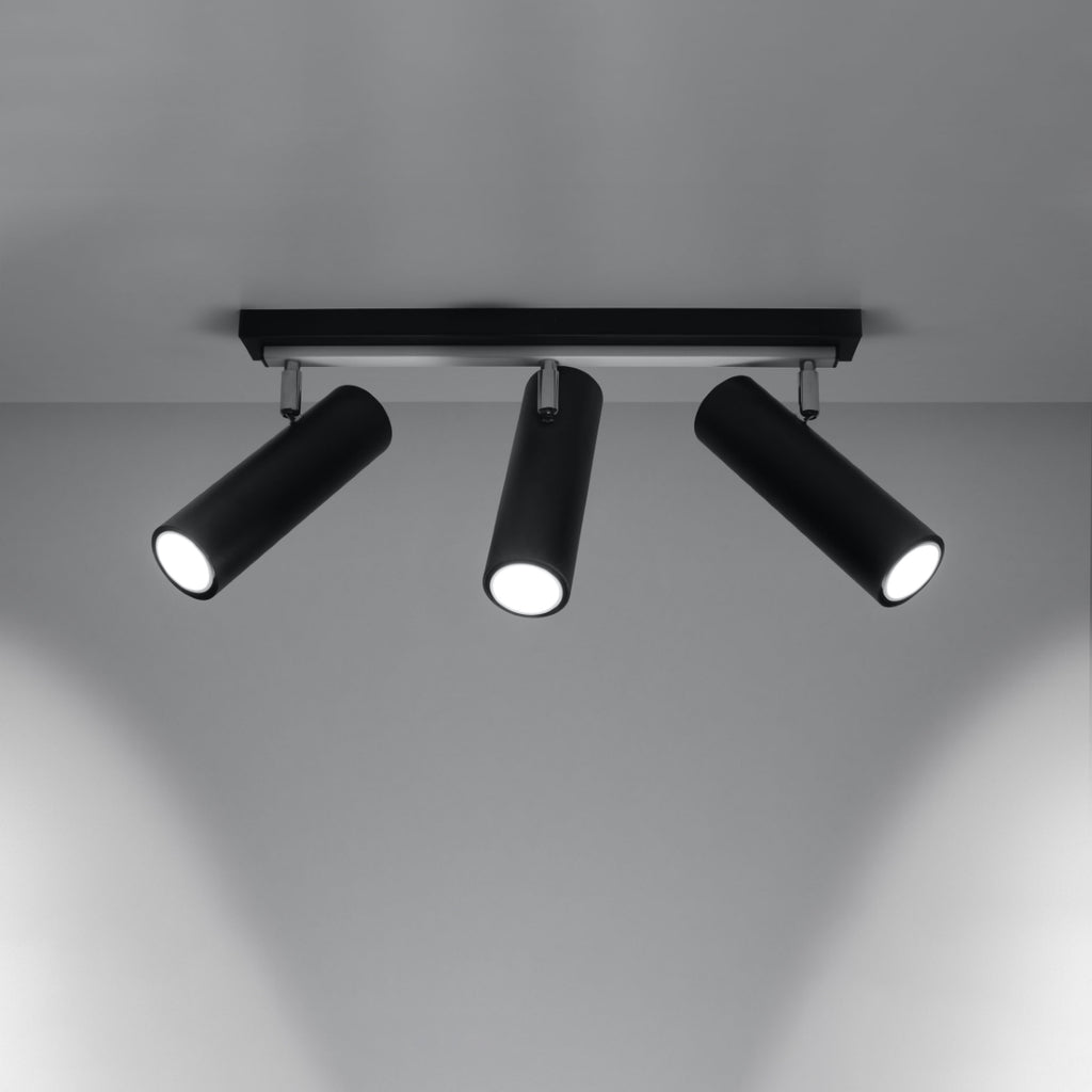 Deckenleuchte - Spot - Strahler DIREZIONE 3 schwarz Sollux Lighting