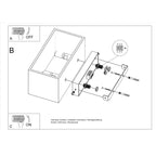 Wandleuchte QUAD MAXI grau Sollux Lighting