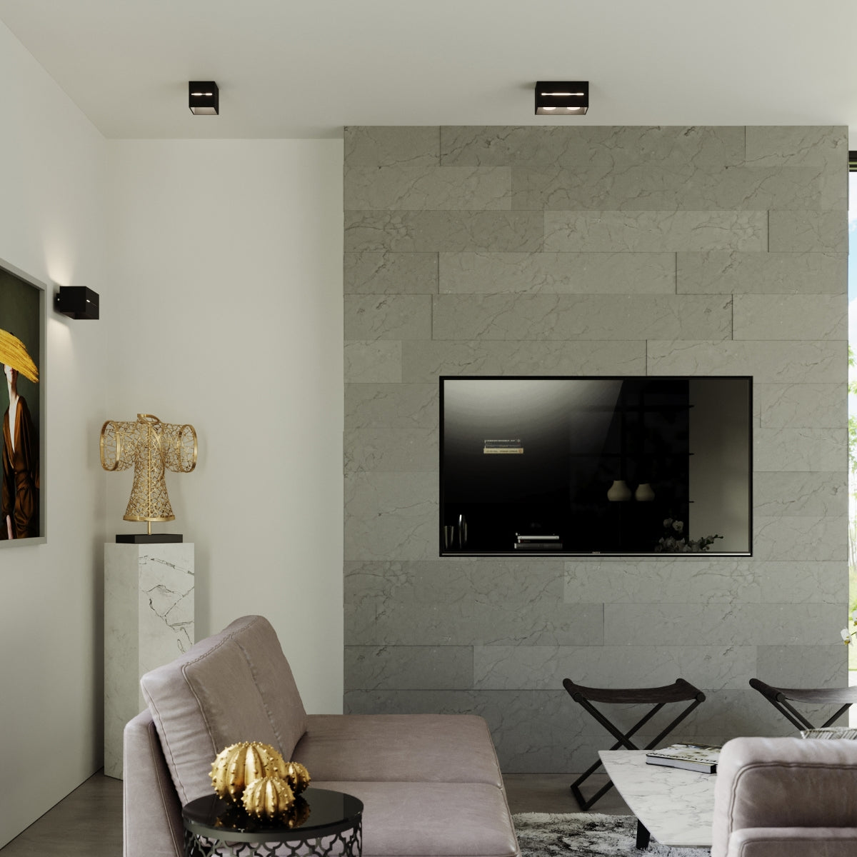 Wandleuchte LOBO MAXI schwarz Sollux Lighting