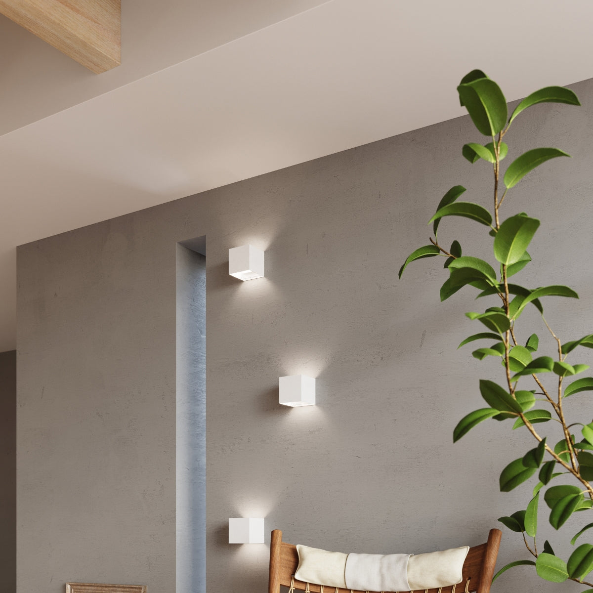 Wandleuchte LUCA weiß LED (Innen & Außen) Sollux Lighting