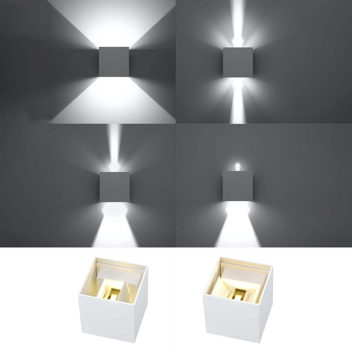 Wandleuchte LUCA weiß LED (Innen & Außen) Sollux Lighting