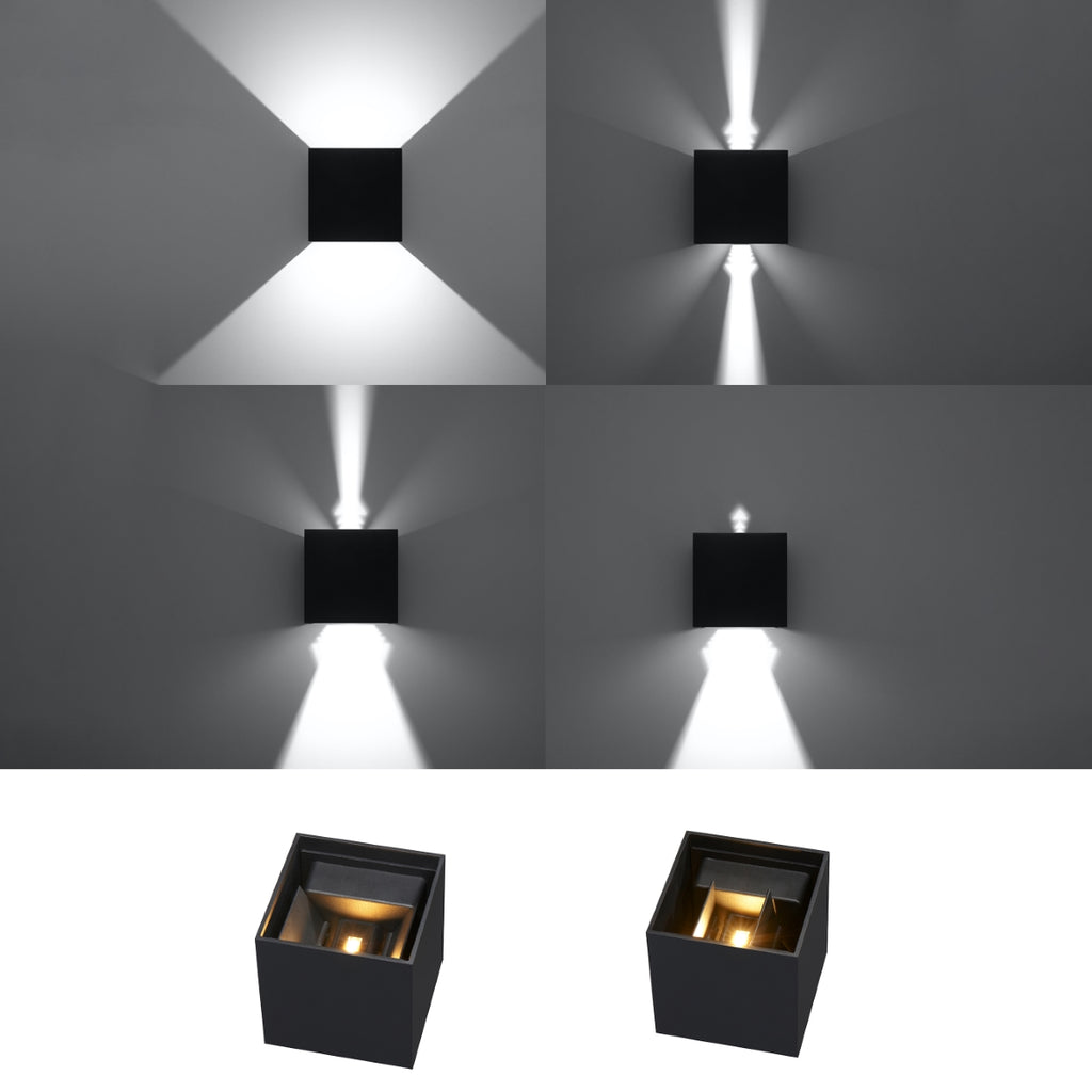 Wandleuchte LUCA schwarz LED (Innen & Außen) Sollux Lighting