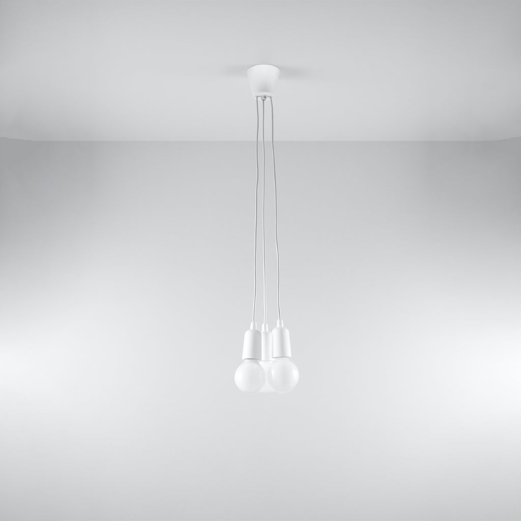 Pendelleuchte DIEGO 3 weiß Sollux Lighting