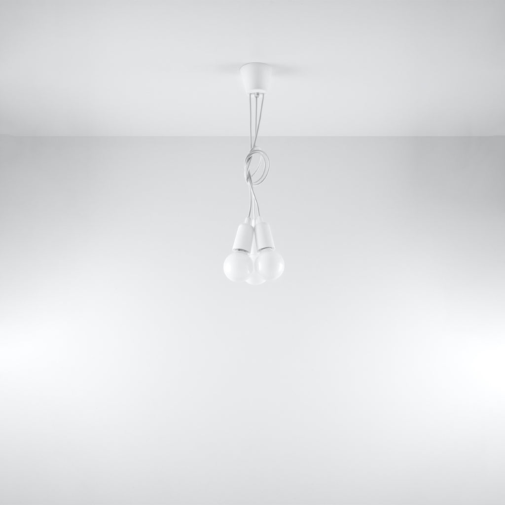 Pendelleuchte DIEGO 3 weiß Sollux Lighting