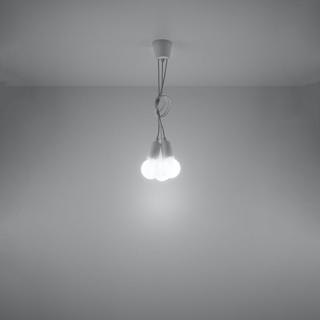 Pendelleuchte DIEGO 3 weiß Sollux Lighting
