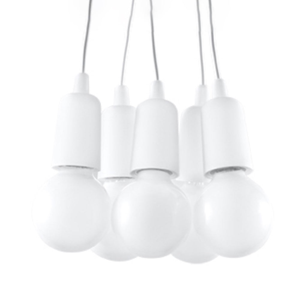 Pendelleuchte DIEGO 5 weiß Sollux Lighting