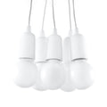 Pendelleuchte DIEGO 5 weiß Sollux Lighting