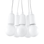 Pendelleuchte DIEGO 5 weiß Sollux Lighting
