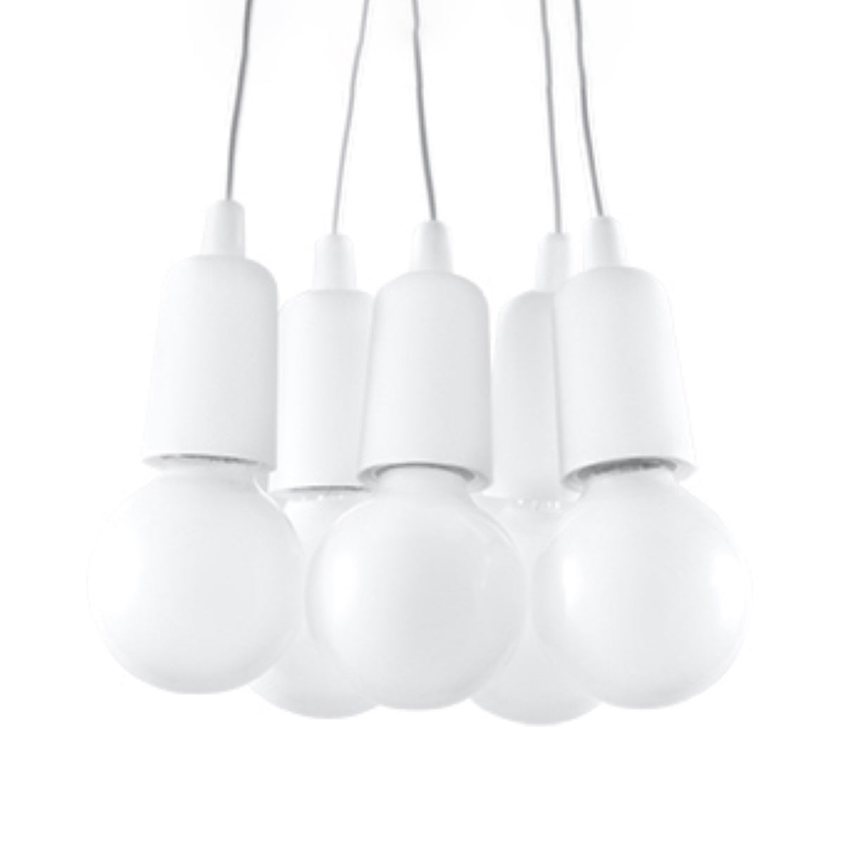 Pendelleuchte DIEGO 5 weiß Sollux Lighting
