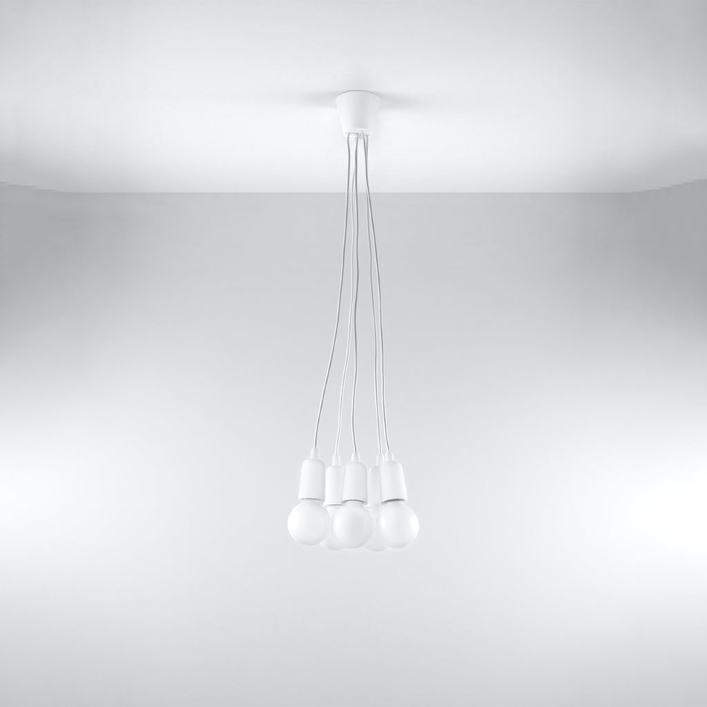 Pendelleuchte DIEGO 5 weiß Sollux Lighting