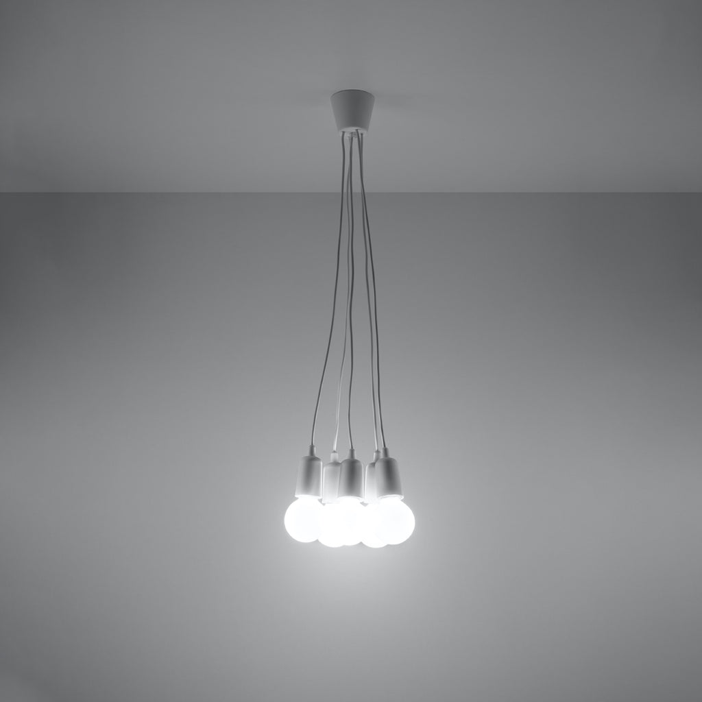Pendelleuchte DIEGO 5 weiß Sollux Lighting