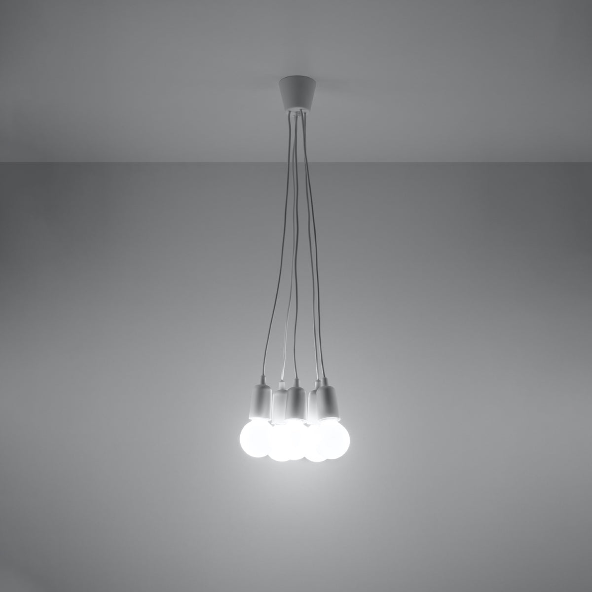 Pendelleuchte DIEGO 5 weiß Sollux Lighting